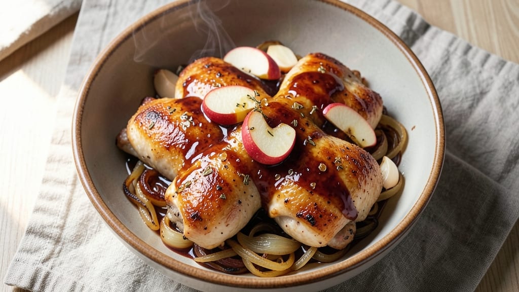 Apple Balsamic Chicken Recipe: Glazed Caramelized Skin and Tangy-Sweet Bite