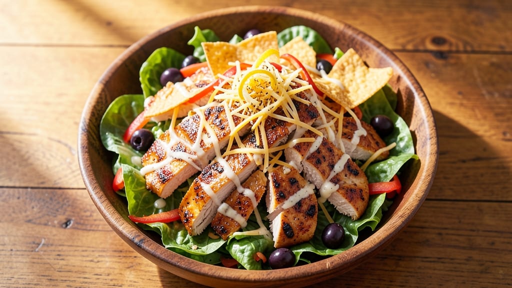 Applebee's Fiesta Chicken Chopped Salad Recipe: Crunchy Tortilla Topped with Zesty Ranch Dressing