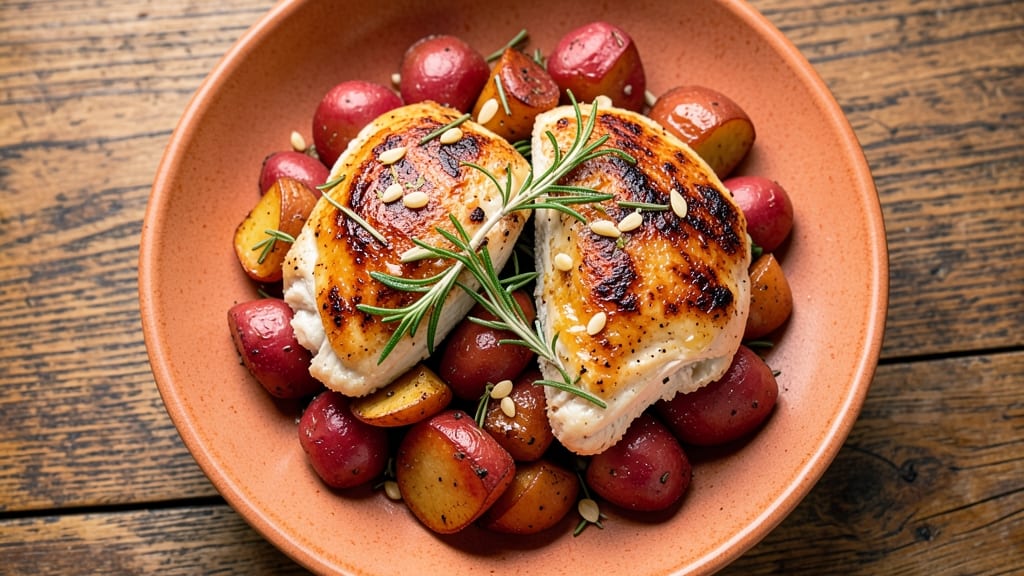 Baked Chicken Breast and Red Potatoes Recipe: One-Pan Roast With Herbed Crispiness