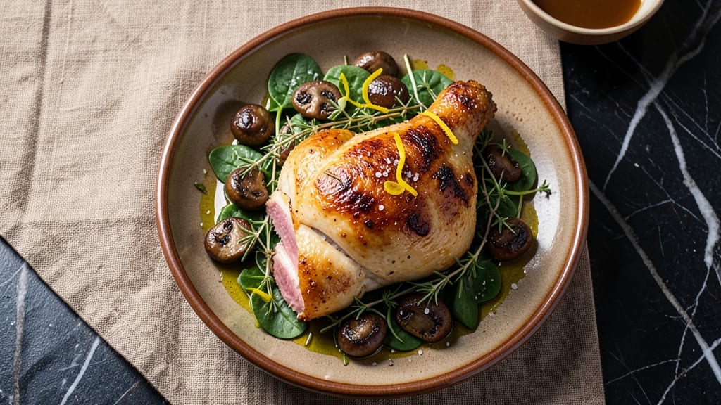 Baked Chicken, Spinach, and Mushroom Recipe: One-Pan Herb-Infused Bake