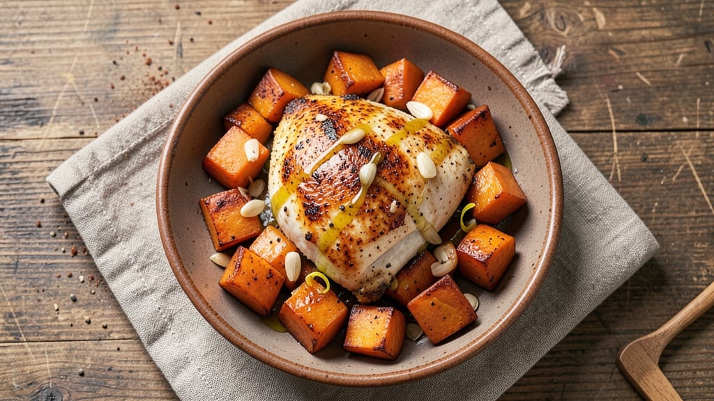 Baked Chicken Breast and Sweet Potato Recipe: One-Tray Meal with Caramelized Sweetness