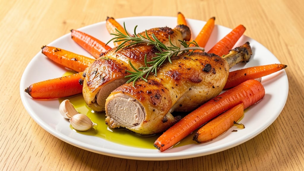 Baked Chicken Legs With Vegetables Recipe: One-Pan Herb-Roasted Crispy Skin