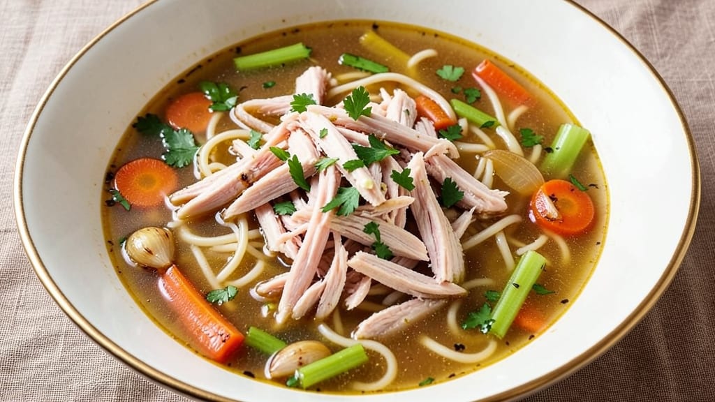 Bobby Flay's Chicken Noodle Soup Recipe: Herbed Depth and Homestyle Warmth