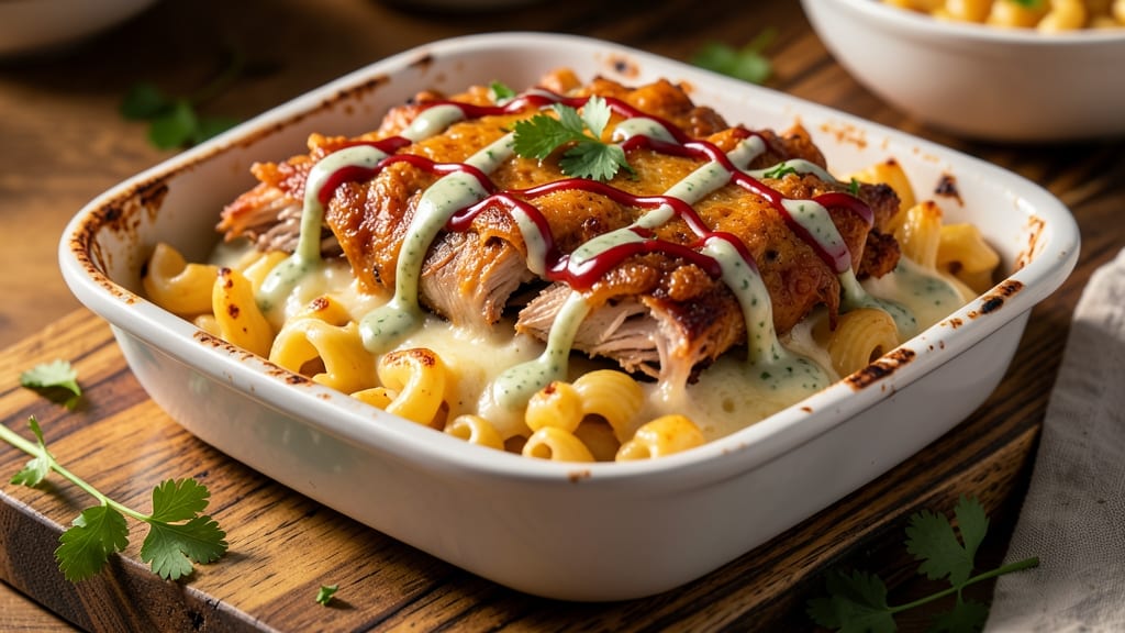 Baked Buffalo Chicken Mac and Cheese Recipe: Spicy Crunch Meets Gooey Pull-Apart Magic