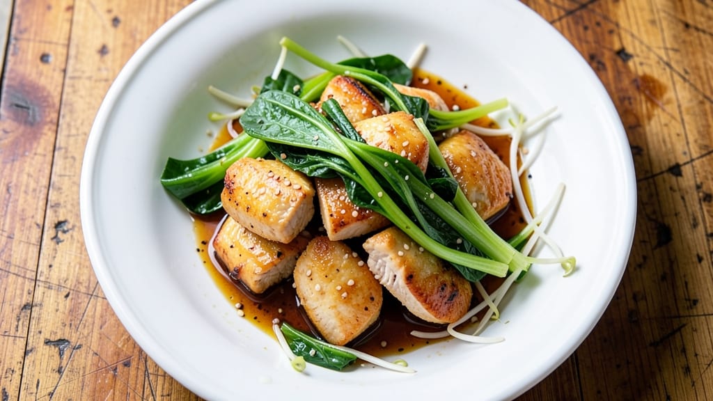 Bok Choy, Bean Sprouts, and Chicken Recipe: Stir-Fry With Umami-Packed Sauce