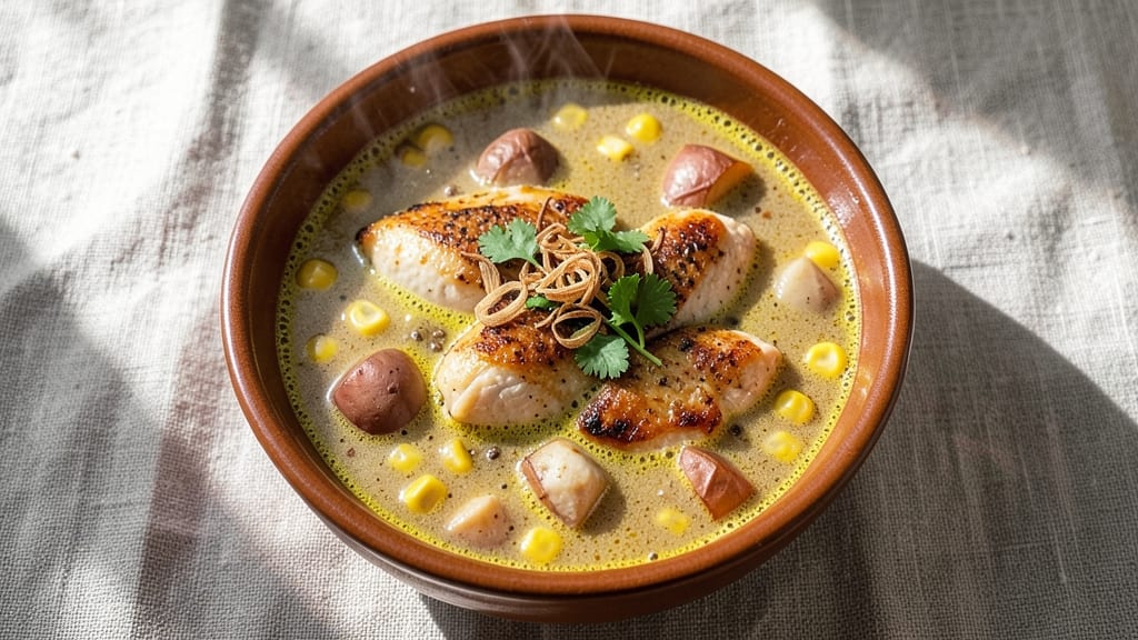 Bangladeshi Chicken Corn Soup Recipe: Spiced Coconut and Turmeric Comfort