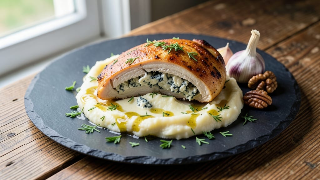 Blue Cheese Stuffed Chicken Breast Recipe: Herby Crust Hides Creamy Surprise Inside