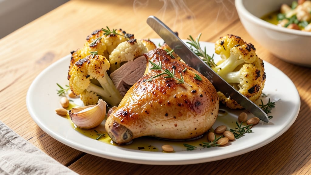 Baked Chicken and Cauliflower Recipe: Crispy Roasted Crunch Meets Herb-Infused Tender Bites