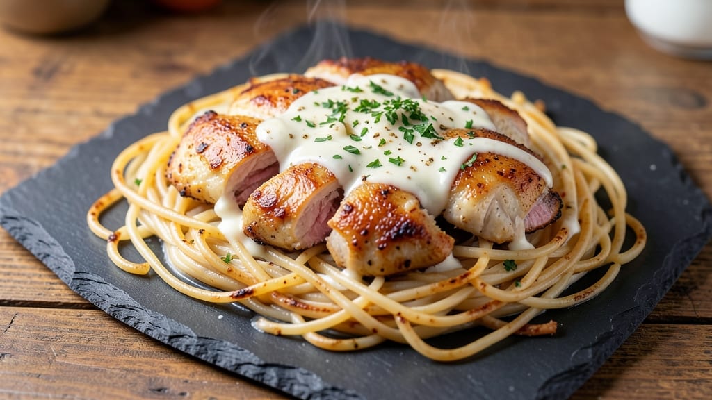 Baked Chicken Spaghetti Recipe with Cream Cheese: One-Pan Creamy Comfort Dinner