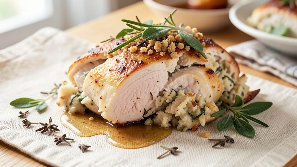 Baked Chicken Breast With Stove Top Stuffing Recipe: One-Pan Juicy Chicken and Herbed Bread Crumbs