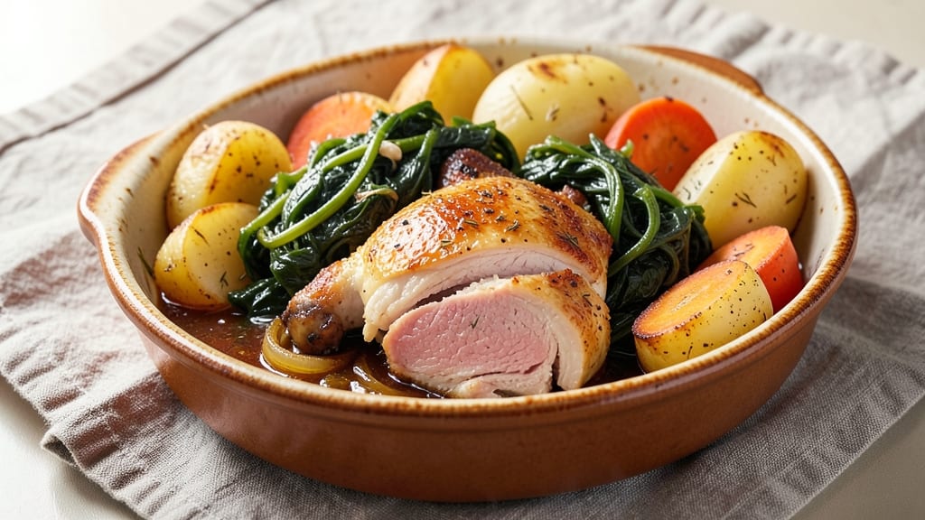 Chicken, Sauerkraut, and Potatoes Recipe: German-Style One-Pan Comfort