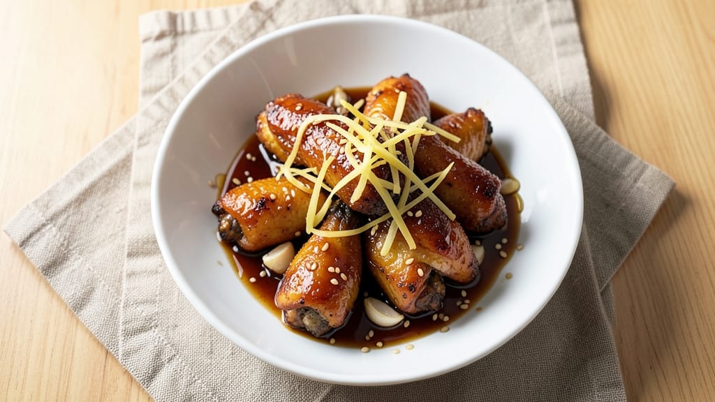 Baked Chicken Wings With Honey Soy and Ginger Marinade Recipe: Glossy Asian Glaze for Crispy Wings