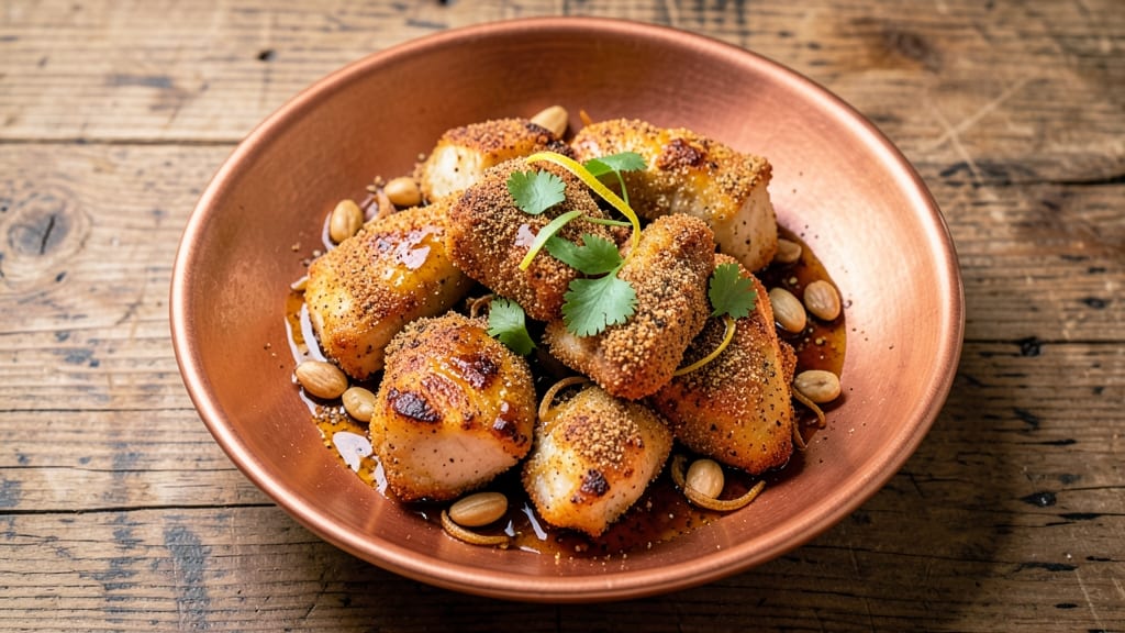 Arabian Fried Chicken Recipe: Crispy Spice-Crusted Bites with Tangy Dipping Sauce
