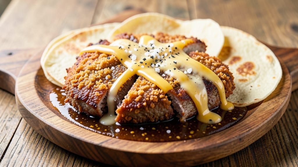 Broken Spoke Chicken Fried Steak Recipe: Crispy Tortilla Crown Over Smoky Cheddar Streaks