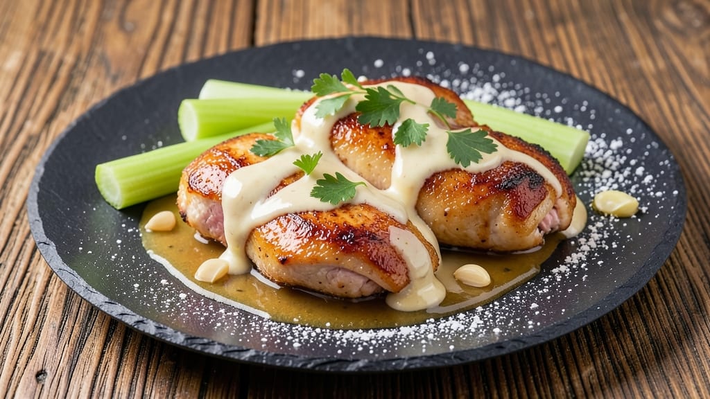 Hidden Valley Ranch Chicken Thighs Recipe: Crispy Celery Crown Over Juicy Ranch-Kissed Meat