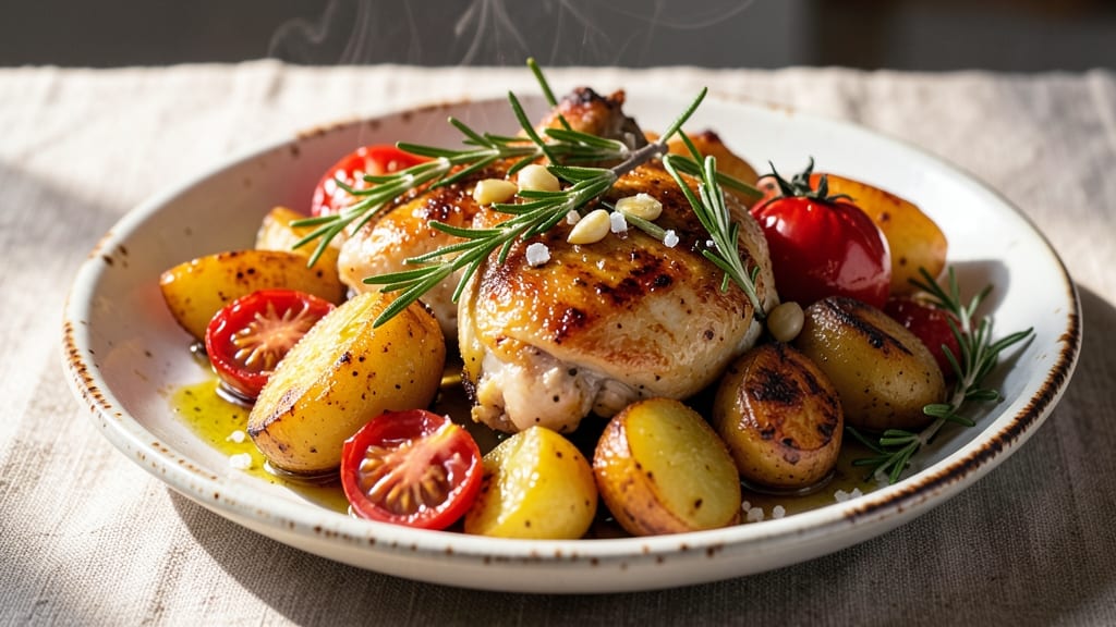 Jamie Oliver's Chicken, Potatoes, and Tomatoes Recipe: One-Pan Weeknight Hero