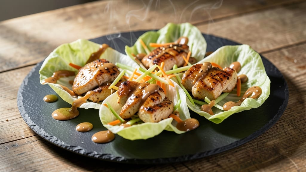 Pf Chang's Chicken Lettuce Wraps Copycat Recipe: Celery Crown Crunch Over Silky Peanut Sauce